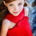 Retro Style Red Jewel Neckline dress-children clothing