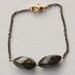 Double Stone - Iron Ore bracelet on brass chain