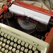 RESERVED for COLLEEN MURPHY Vintage 1960s Orange Cursive Royal Safari Typewriter
