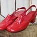 Vintage Red Slingback Heels 7