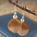 Mother of Pearl Beach Handmade Earrings Swarovski crystal