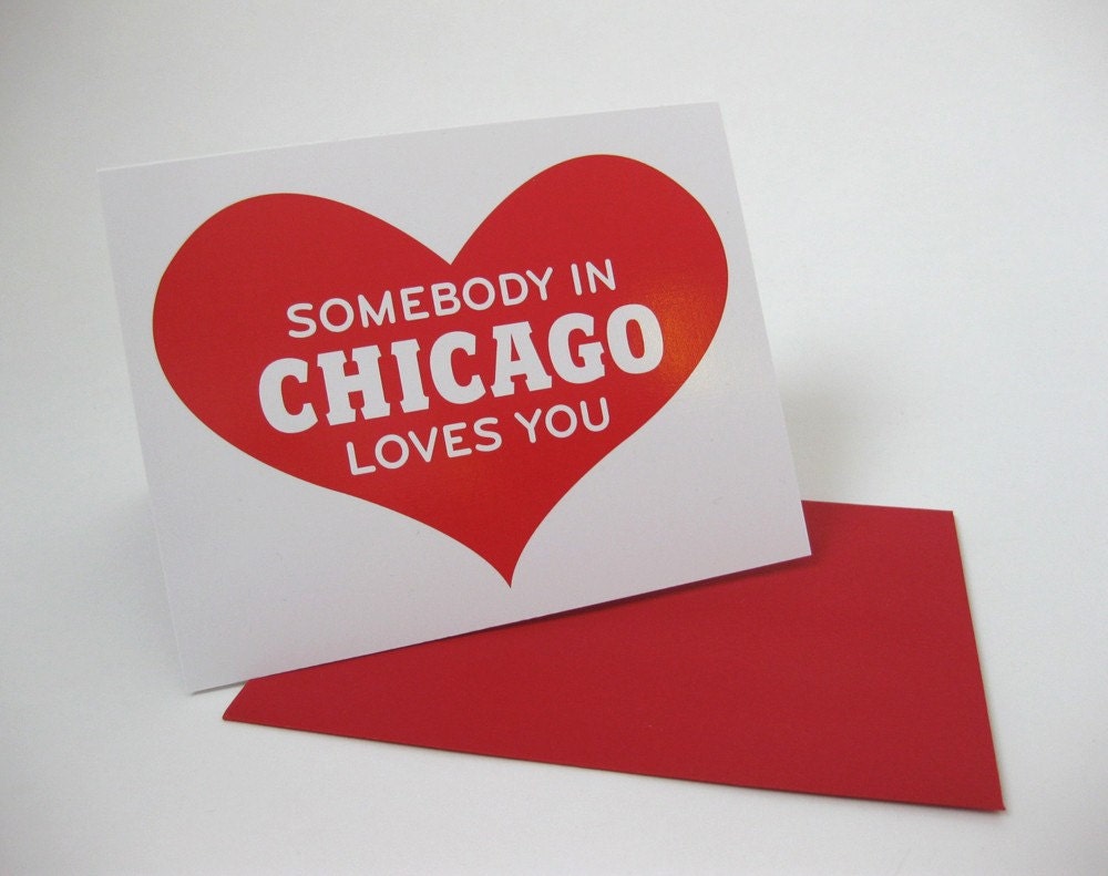Somebody in Chicago Love You card