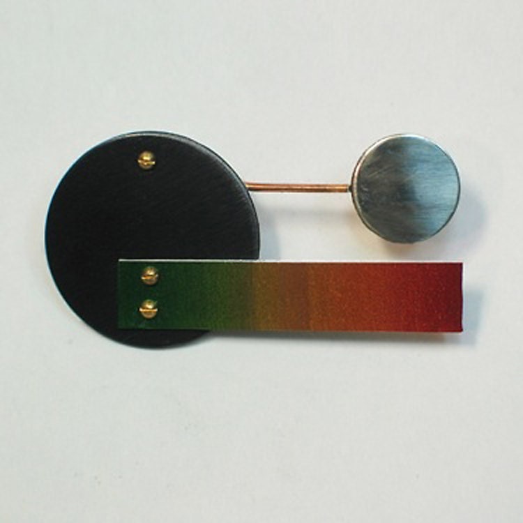 Anodized Aluminum Pin / Brooch - Collage