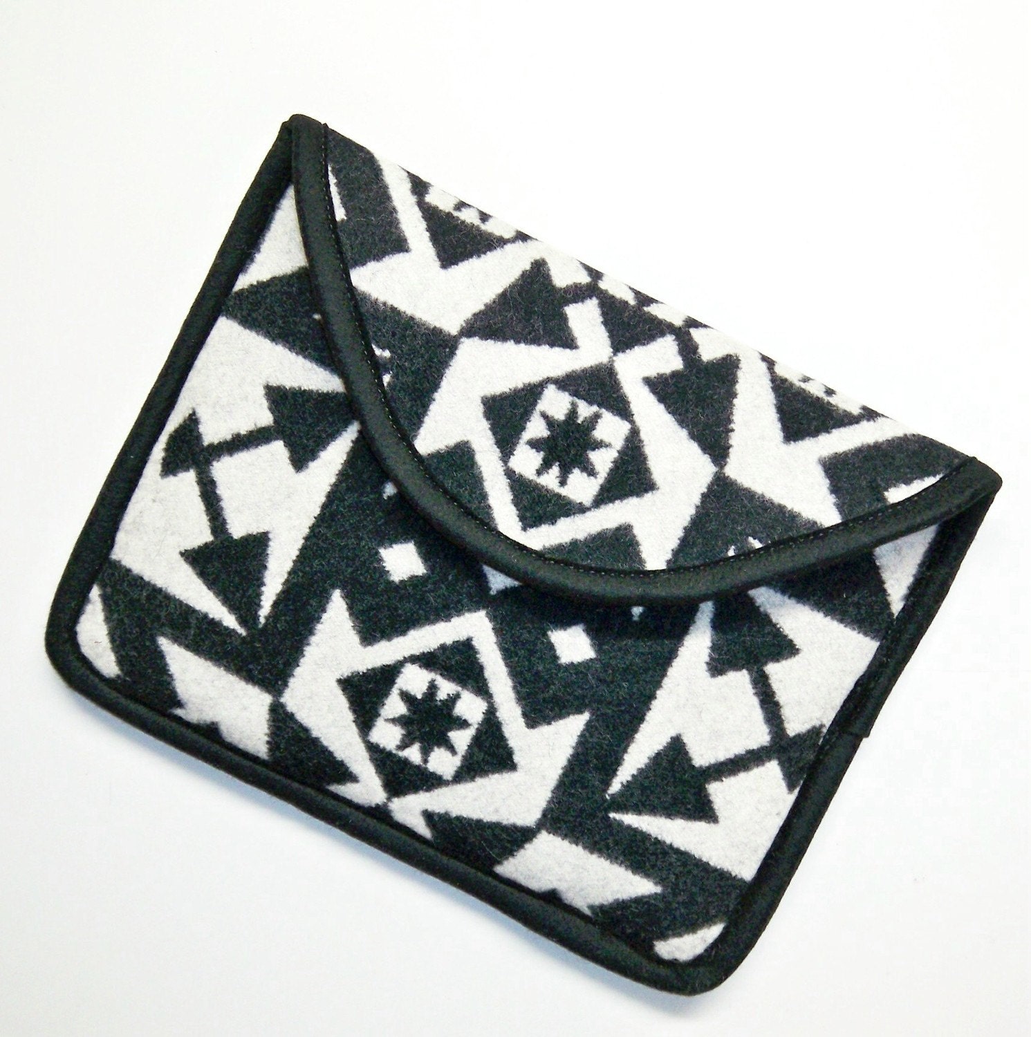 Black White iPad Pendleton Wool Sleeve Cover Case