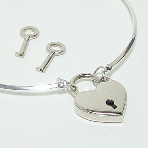 Silver Discreet Neckwire BDSM Slave Collar - small/medium (COL 136)