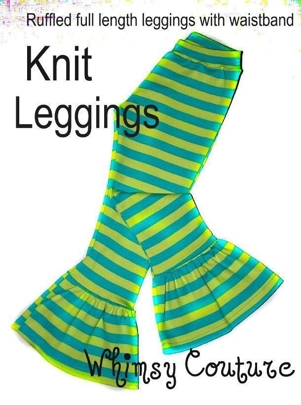Whimsy Couture Sewing Tutorial Pattern PDF -- Knit Leggings -- 6m through 12 years Instant