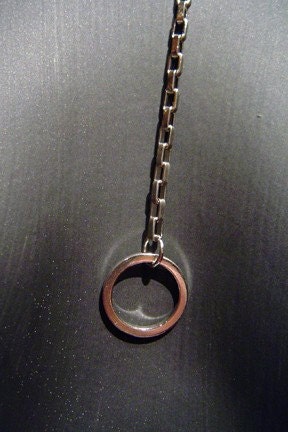 Sexy Drop Ring Chain Necklace in Silver