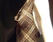 Black and Gold Plaid Halter Top