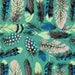 By the Yard Martha Negley FEATHERS Aqua PWMN056 Westminster Fibers Fabric