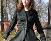 MASQ CUSTOM Steampunk military victorian jacket in black and gold