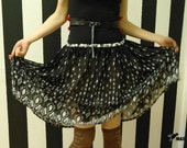 MASQ 2012 black and white flowy sheer summer skirt. Size S M L
