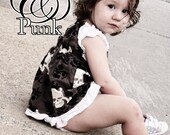 Peasant Ruffle Top, Ruffled Peasant Shirt, Children's Clothing Sizes 6 months - 2T Kayte Punk