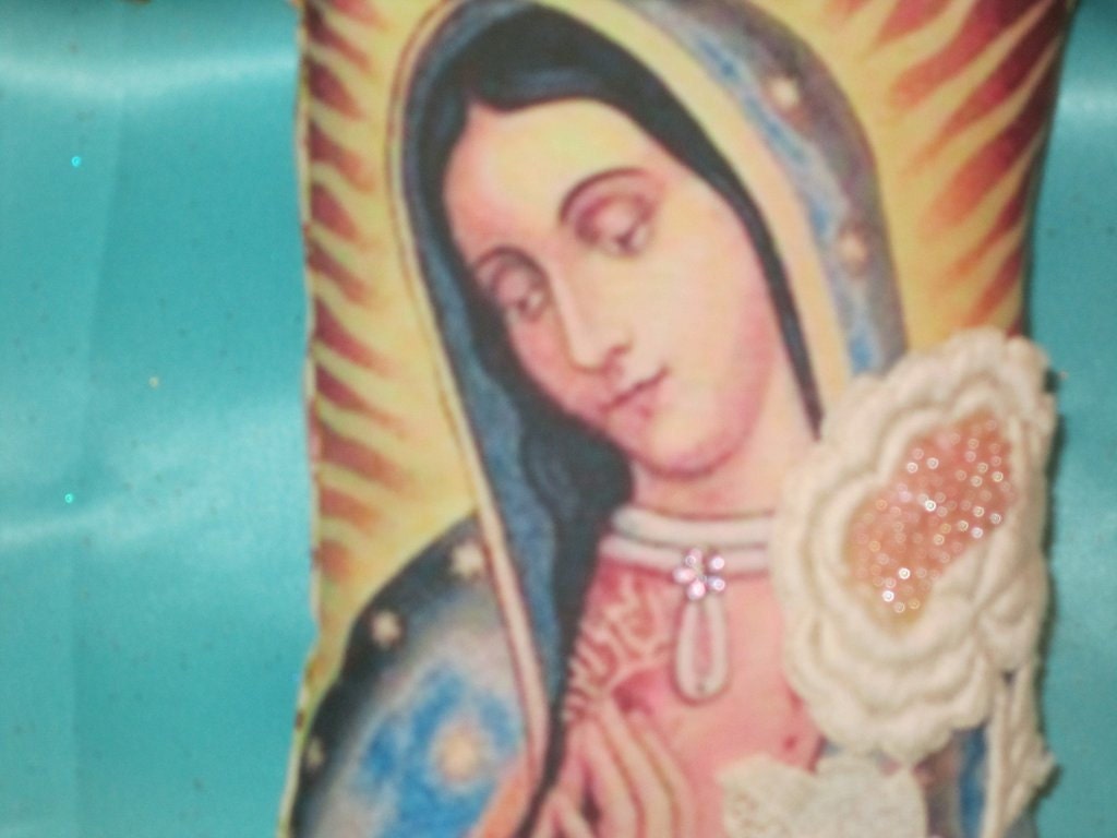 Catholic Handmade Virgin of Guadalupe Sachet Pillow ECS