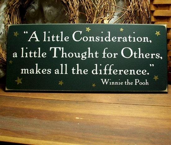 A Little Consideration Wood Sign Makes All The Difference Wall Decor
