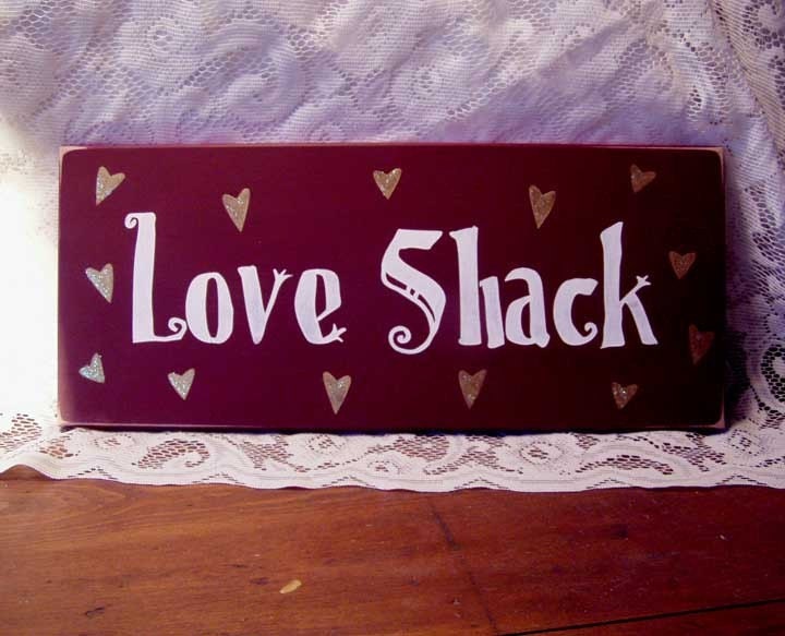 LOVE SHACK Wood Sign for your Valentine Wall Decor