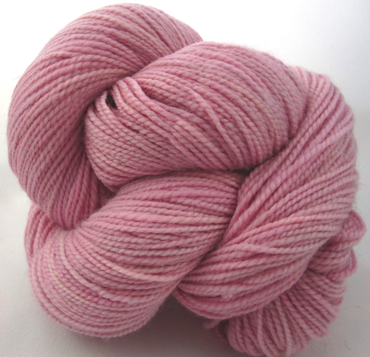 Merino Wool  Sock Yarn-Fingering Weight-Hand Dyed Superwash-400 Yards, 100 grams-Raspberry
