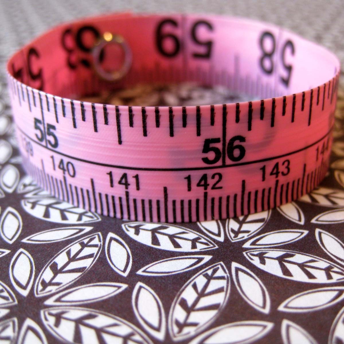 Tape Measure Bracelet in Pink
