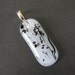 Simple Grace - Black and White Fused Glass Slide Pendant, Jewelry - 3788