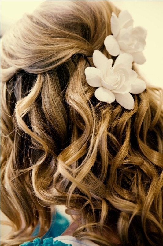 Made to Order - The Original Gardenia Hair Flower for Weddings as seen in Southern Weddings Magazine