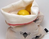 Produce food vegetable fruit bag reusable natural cotton - The Bee Bag