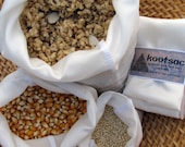 Reusable bulk food bags - natural silk - set of three