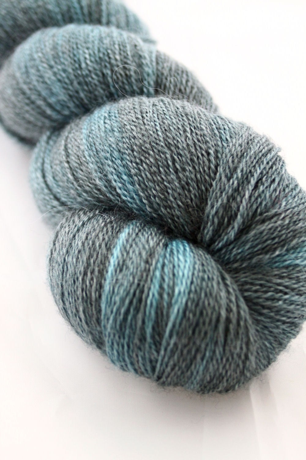 Hathor in Teal - hand dyed merino/tencel laceweight knitting yarn - UK Seller