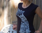 SALE Black Mermaid Tail Tshirt Small Only
