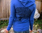 Blue Spiral Tree Hoodie Double Sided Womens: Small, M, & XL Available