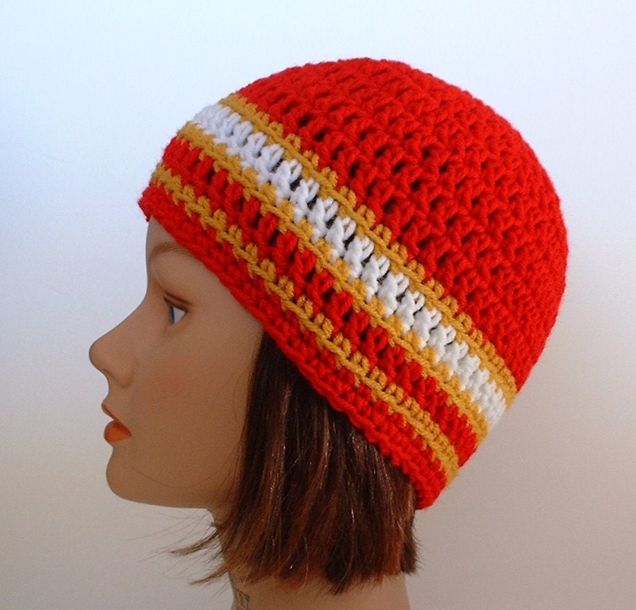 San Francisco 49ers Team Colors Striped Beanie for Men Women Teens