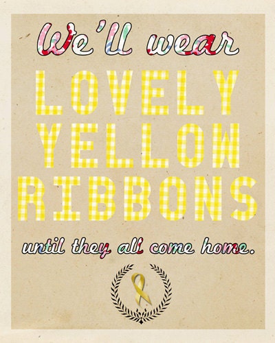 We'll Wear Lovely Yellow Ribbons  //  8x10 Print