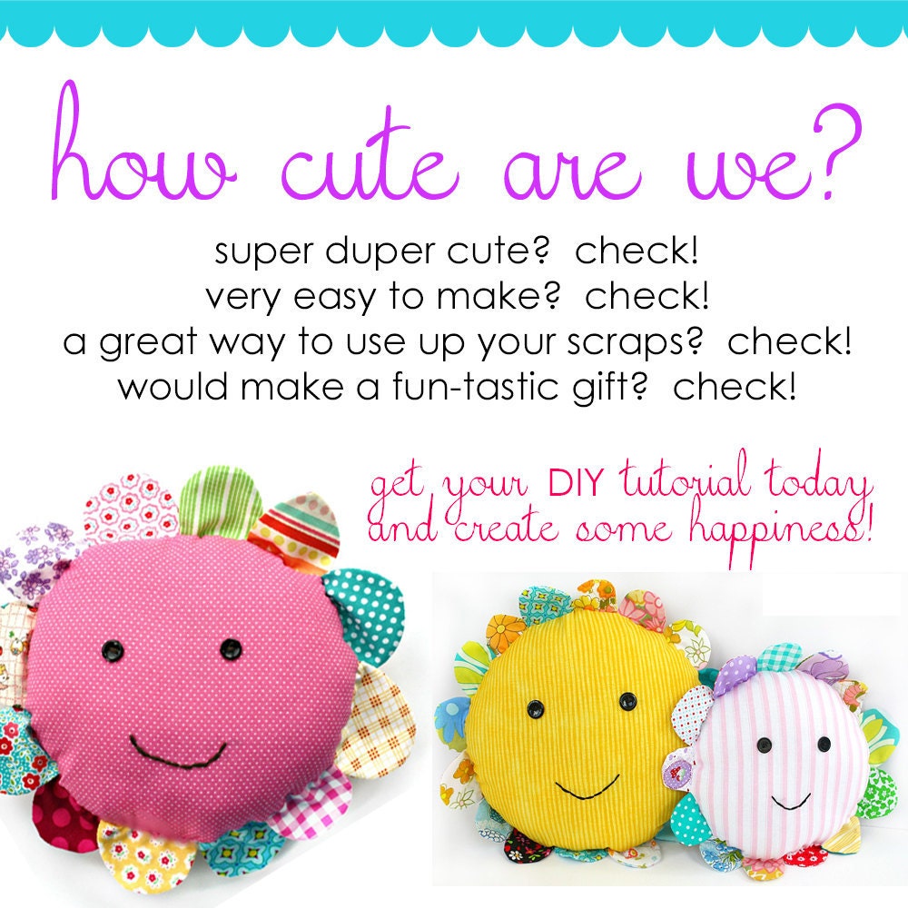Make Your Own Petal Pillow -- a DIY (do it yourself) Tutorial PDF -- INSTANT download
