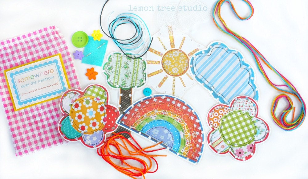 Somewhere Over the Rainbow -- a Beginning Sewing Kit for Little Hands