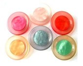 36 Vintage buttons, 6 colors,  27mm