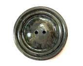 Antique vintage button, giant, beautiful grey, 44mm, 5.5mm thick