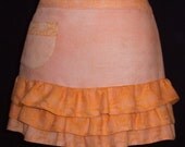 Just Peachy Linen Apron - Hand dyed