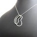 PKD Awareness Double Kidney Pendant Necklace in Argentium Sterling Silver
