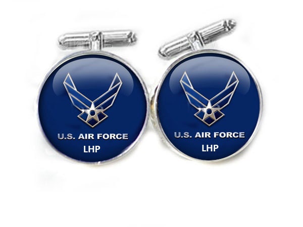 Air Force Cufflinks personalized keepsake gift for him guys men father Initial cuff links