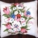 floral linen pillow
