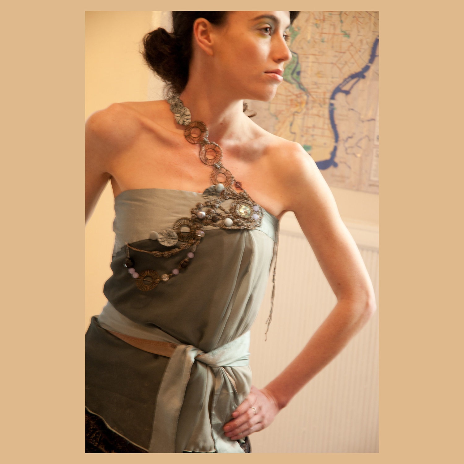 Sea Change Draped Multi-media Top