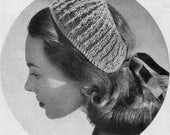 Bandeau Hat - 1940s Vintage Pattern Digitally Restored PDF e-Book
