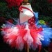 Patriotic Pageant Tutu Costume  Baby to 2T in Red White and Blue