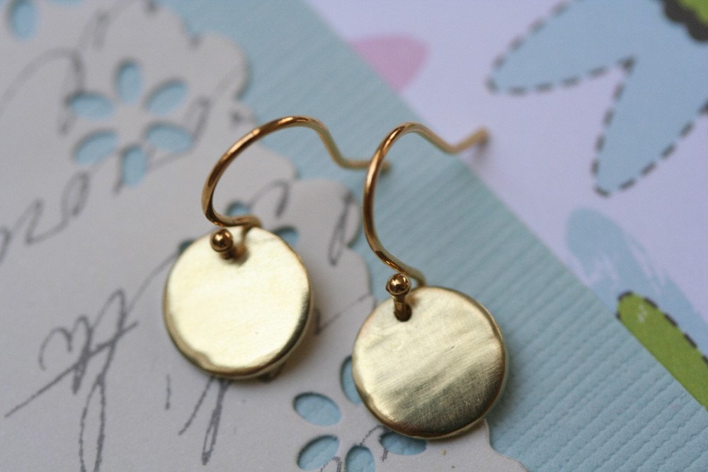 Disc Earrings FREE with any 2 purchases - Tiny Disc Earrings -  Everyday Jewelry -