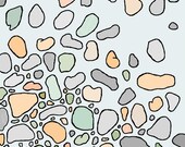 rocks art print: hammonasset beach
