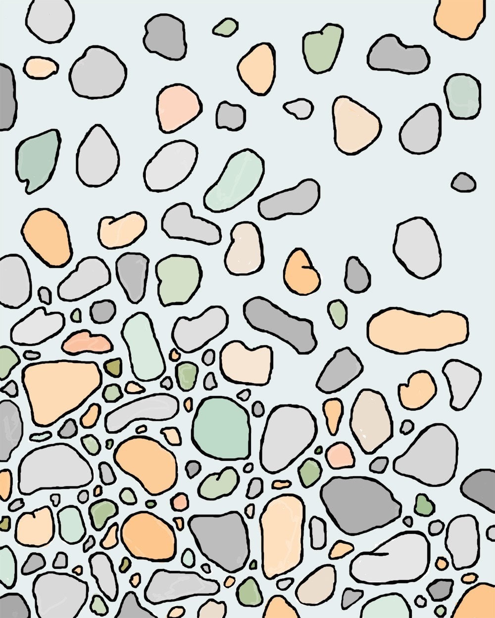 rocks art print: hammonasset beach