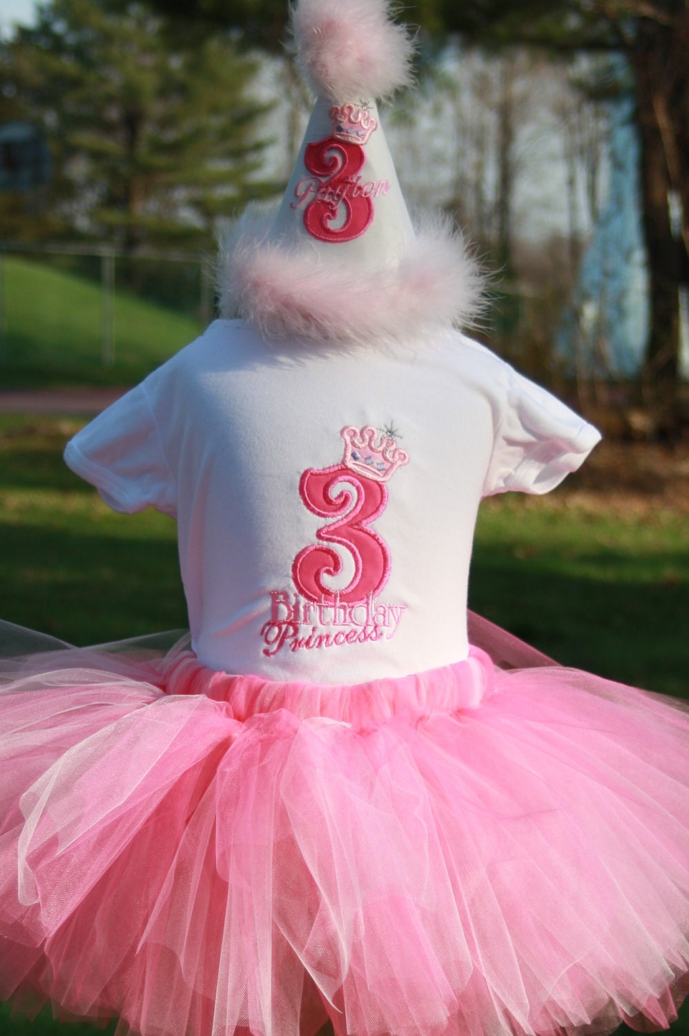 TLB Pinkalicious Birthday Princess Ultimate Set Tutu Tshirt Hat and Bib Set TLB