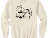 Harry Potter Hedwig and the Hogwarts Express Fan Art Sweatshirt Ultra Cotton Small - 2XL