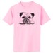 Pug on Paws Dog Art T-Shirt Adult Sizes