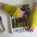 Fetching Gloves Knitted in Lemon Yellow Merino Blend Wool
