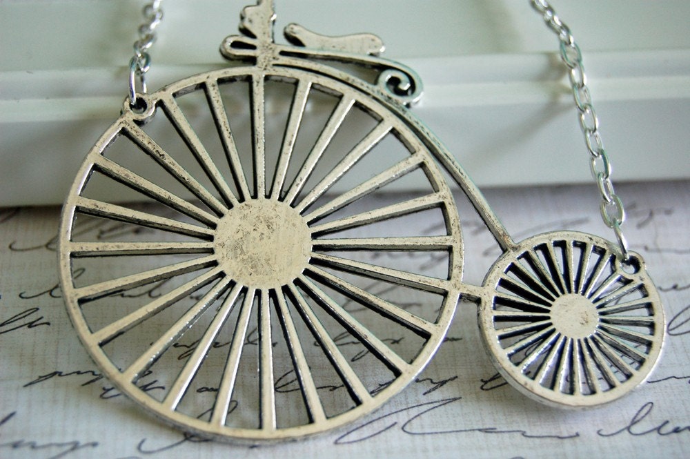 Clearance Sale Antique Silver Vintage Style Bicycle Necklace Buy 3 Get 1 Free