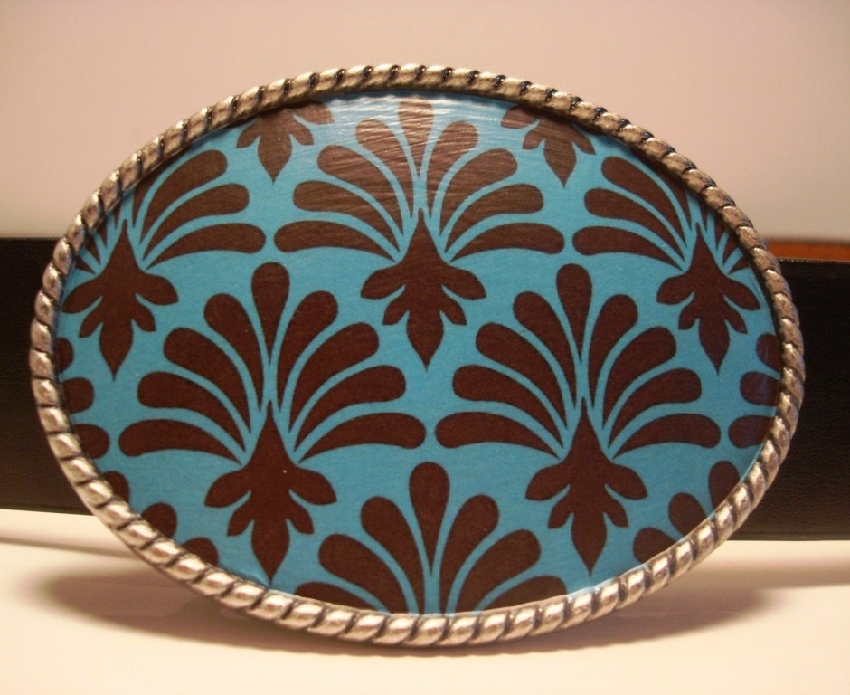 Damask Shield Belt Buckle